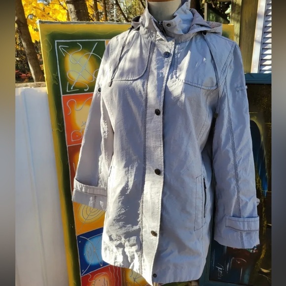 FEN-NELLI LONDON Hooded Beige Trench Jacket - Picture 2 of 10